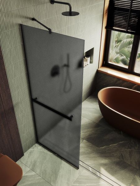 Душевая перегородка MaybahGlass MGD-730-6у 79см чёрный